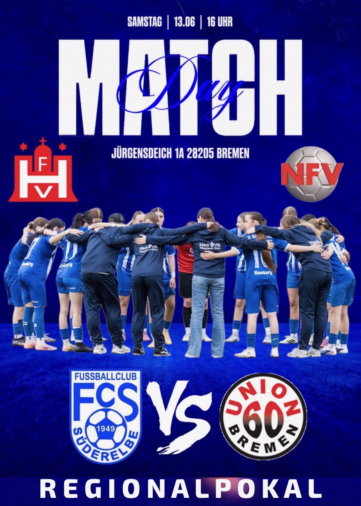 Match Day: FC Union 60 gegen FC Süderelbe in der ersten Runde des NFV-Pokals
